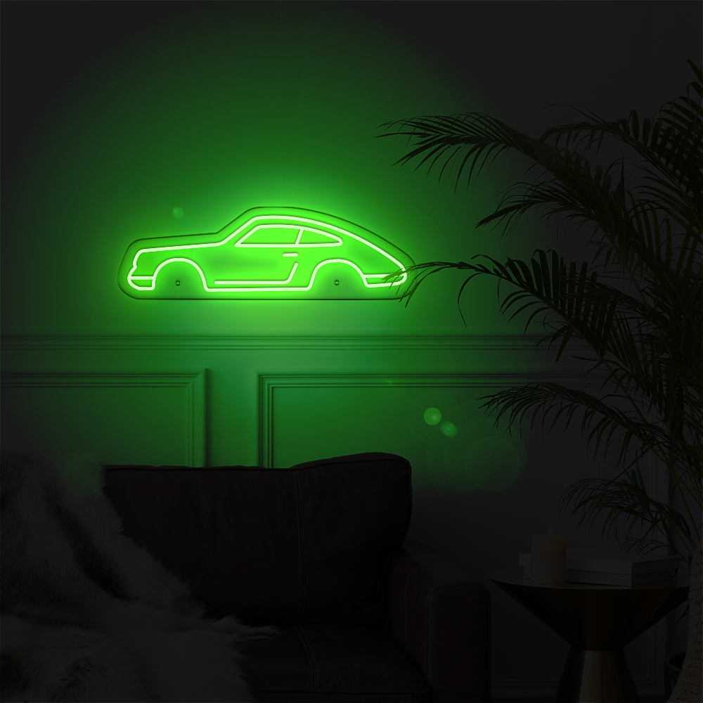 Grav'stylé: Lampe led 3D Porsche, voiture, chevet, néon, luminaire