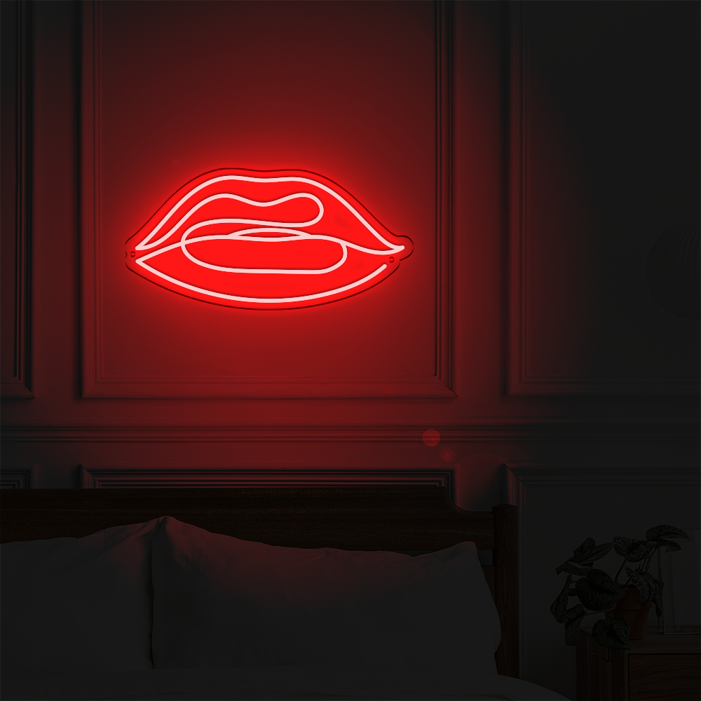 Néon LED mural - BOUCHE