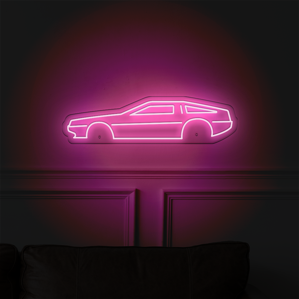 Néon LED mural - DeLorean DMC-12