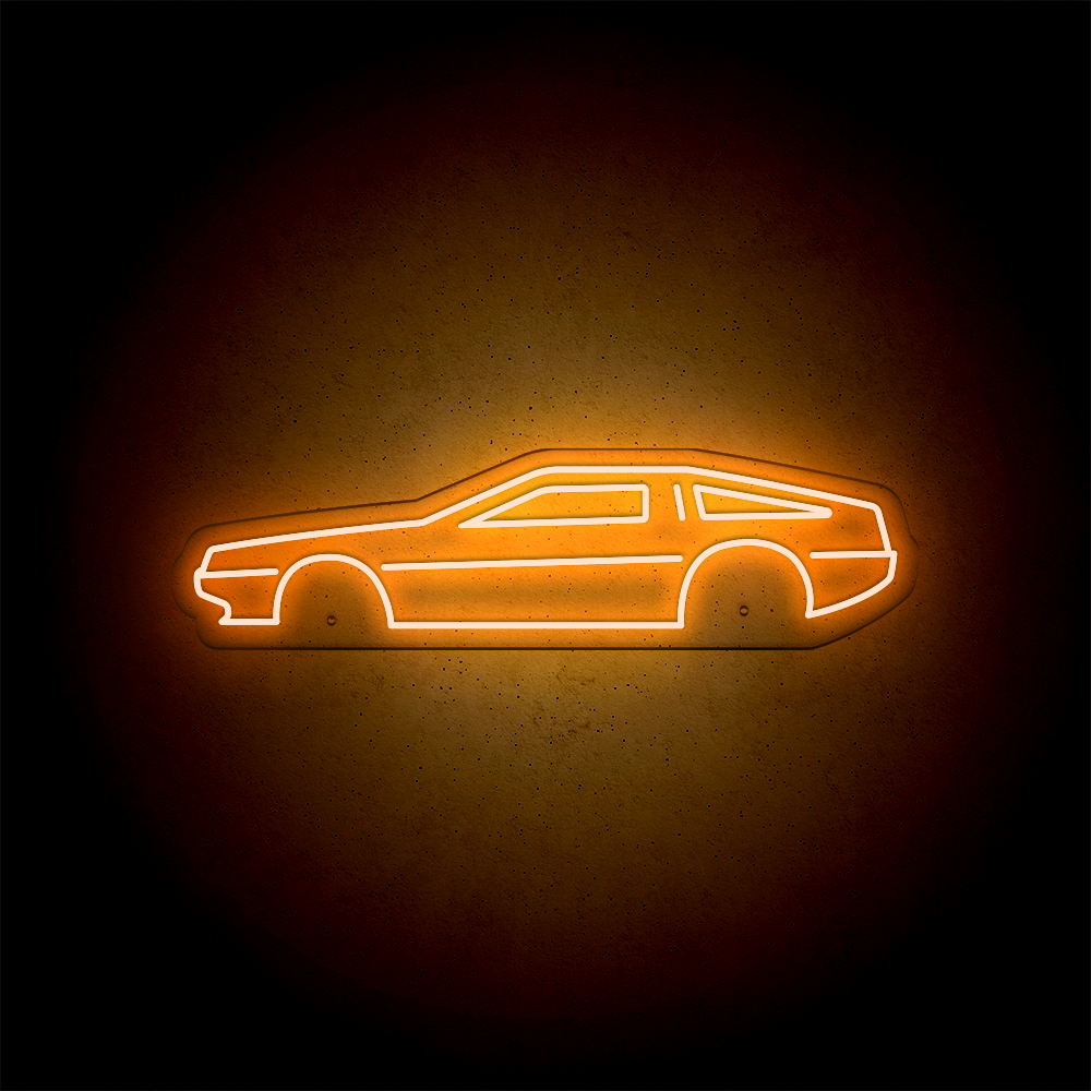 Néon LED mural - DeLorean DMC-12