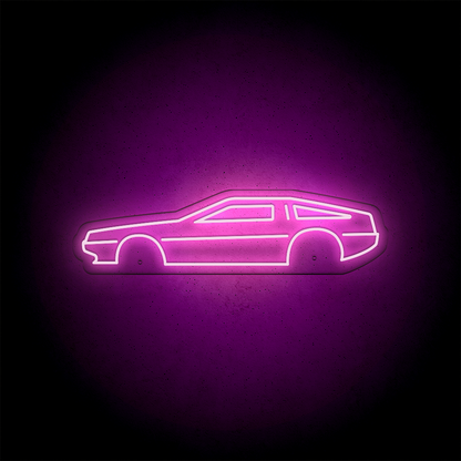 Néon LED mural - DeLorean DMC-12