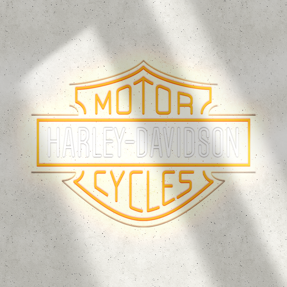 Néon LED mural - HARLEY DAVIDSON