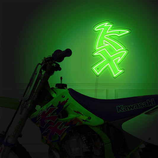 Néon LED mural - KAWASAKI "KX"