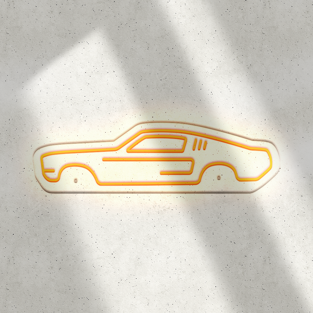 Néon LED mural - FORD MUSTANG Fastback