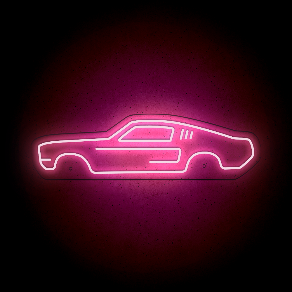 Néon LED mural - FORD MUSTANG Fastback