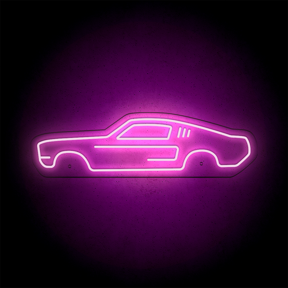 Néon LED mural - FORD MUSTANG Fastback