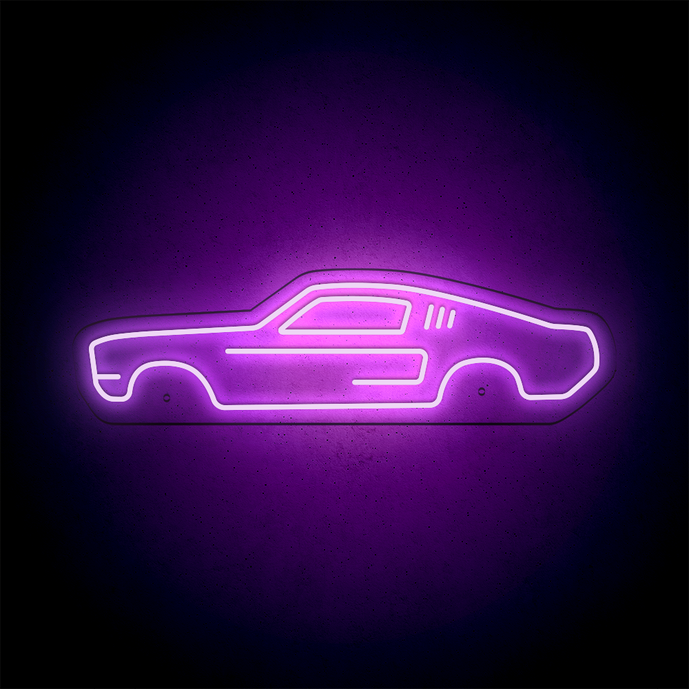 Néon LED mural - FORD MUSTANG Fastback