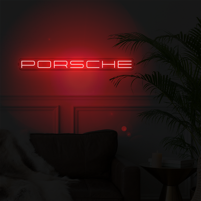 Néon LED mural - PORSCHE