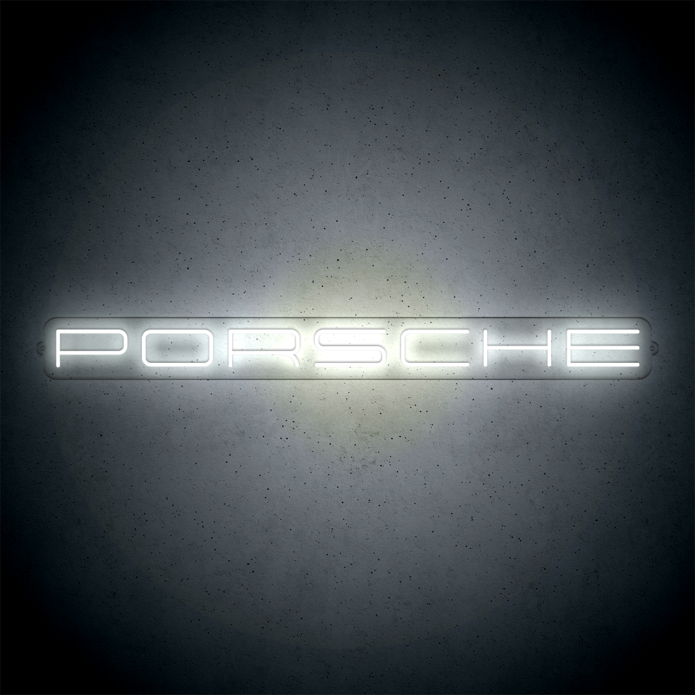 Néon LED mural - PORSCHE