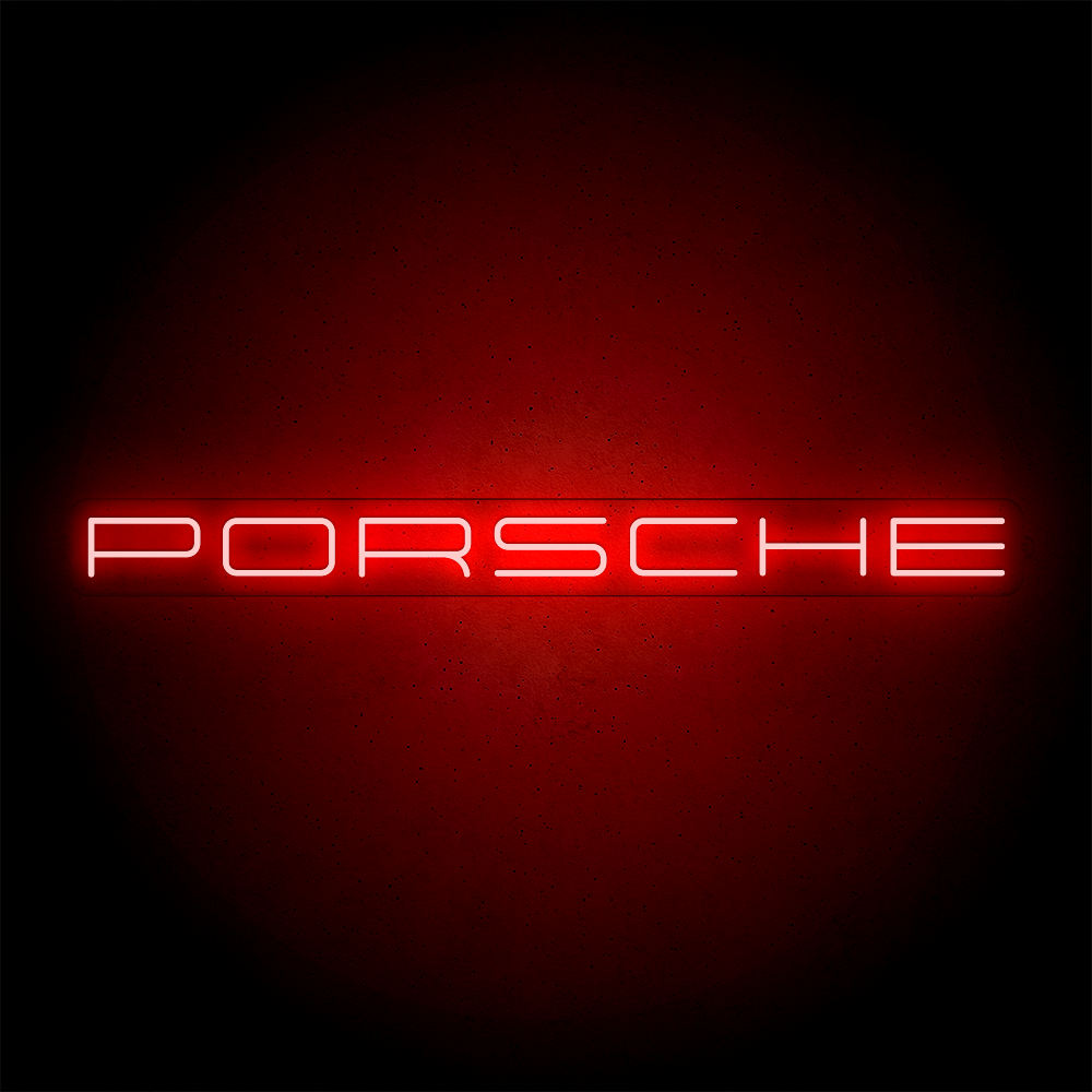 Néon LED mural - PORSCHE