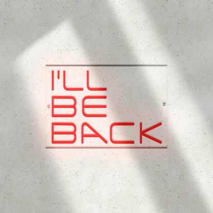 Néon LED mural - TERMINATOR "I'll be back"