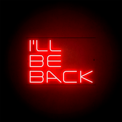 Néon LED mural - TERMINATOR "I'll be back"