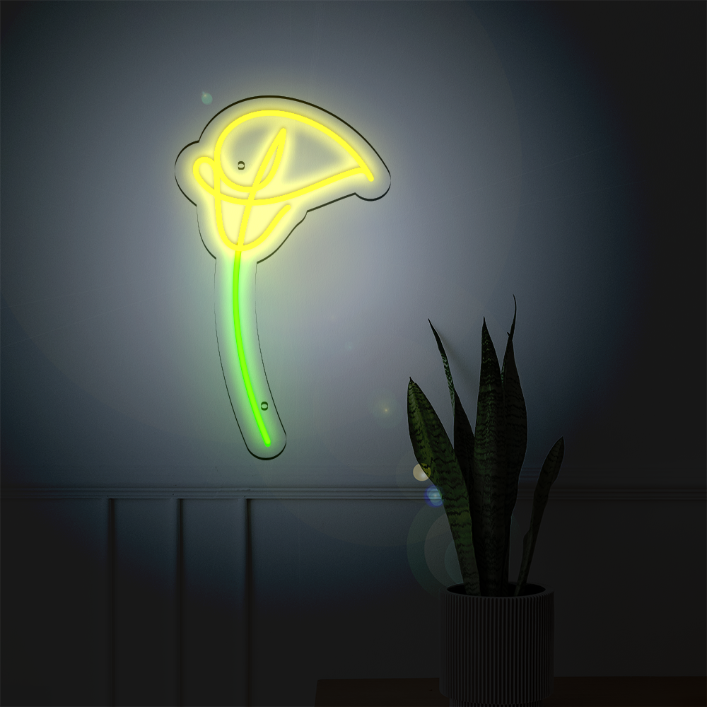 Néon LED mural - TULIPE